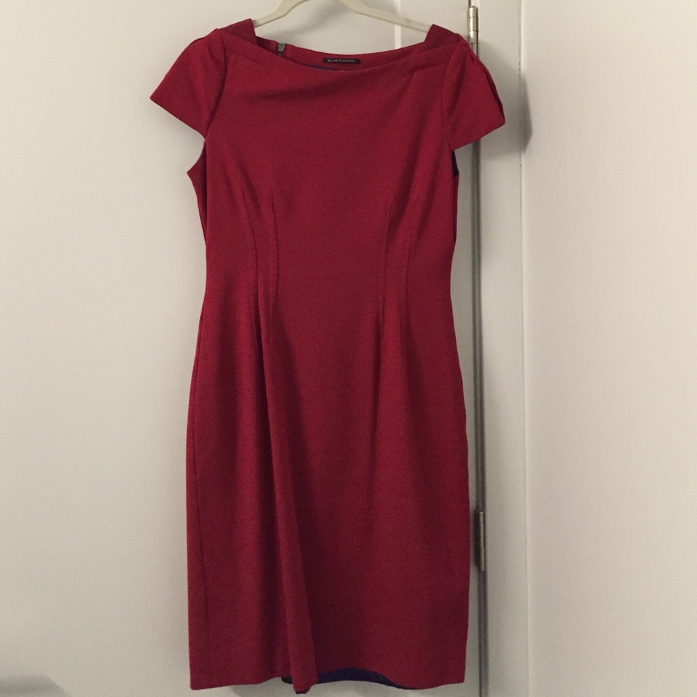 Elie Tahari EUC Elegant Cranberry Red Dress